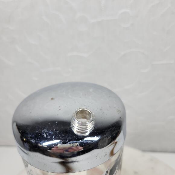 Vintage MCM Glass Cocktail Recipe Shaker 9" Silver Clear Liquor Drink Mixer - Picture 14 of 14